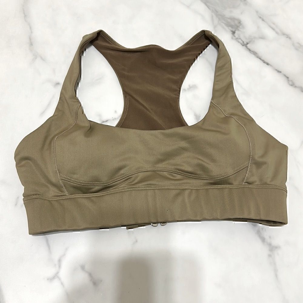 NWOT PLT Taupe caramel brown Sports Bra - L